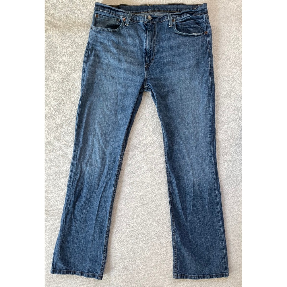 Levi's Mens 36x32 527 Slim Bootcut Jeans Blue Denim Stretch 05527-0600